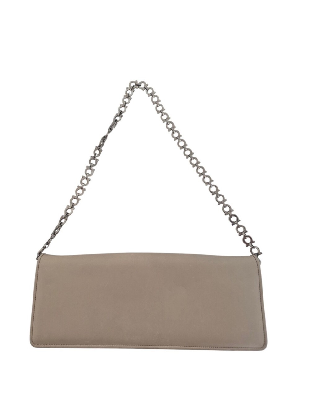 Salvatore Ferragamo Cream Leather Shoulder Bag